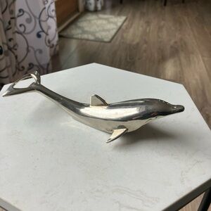 Vintage Dolphin Bottle Opener Silver Double Twist Off Or Pop Off Bottle Opener